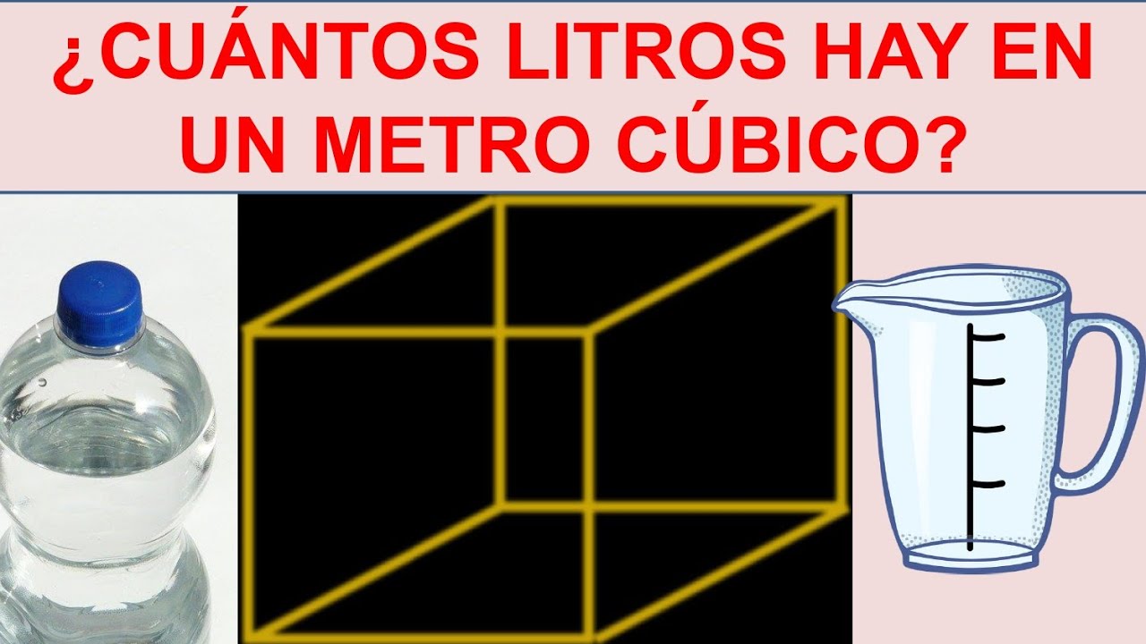 cuántos litros son 100 metros cúbicos de agua
