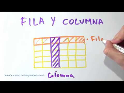 que es una fila y una columna
