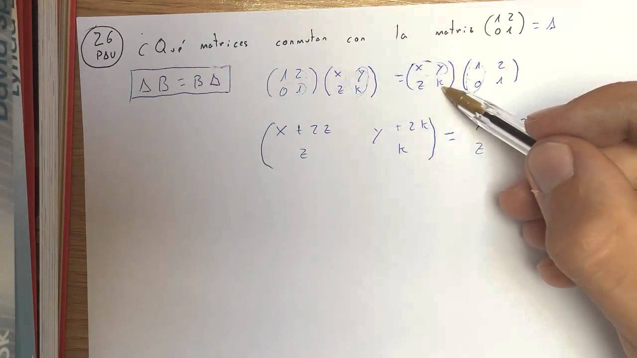 que significa que dos matrices conmuten