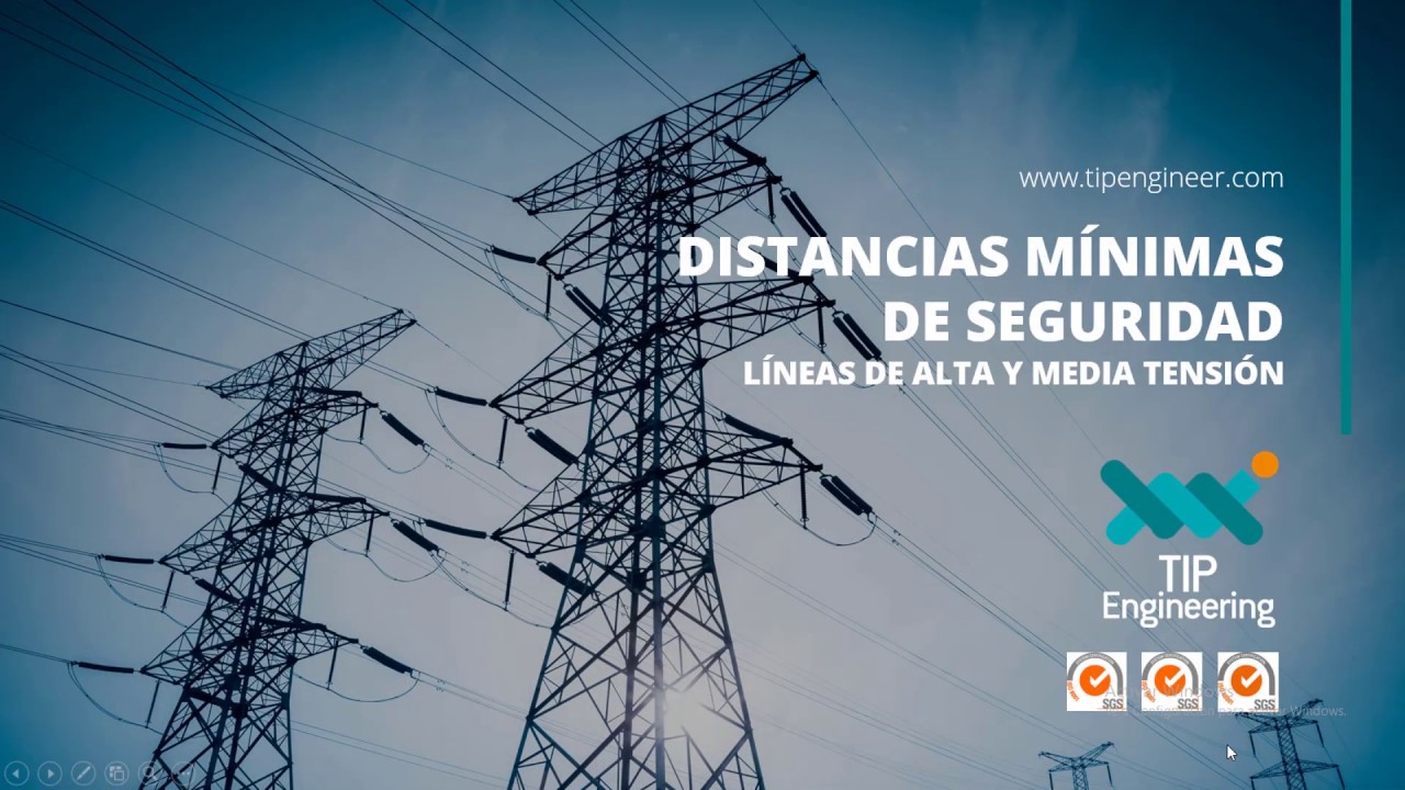 torres de alta tensión distancia mínima