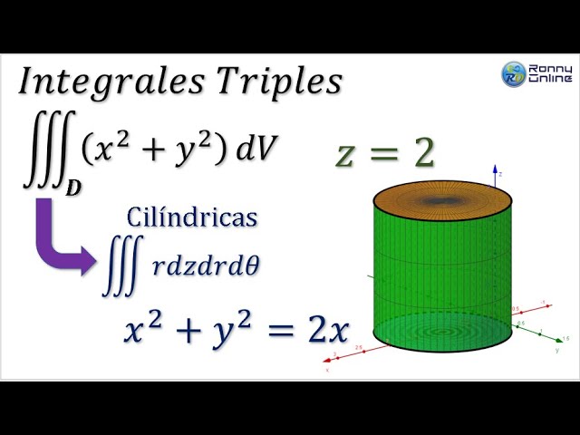 cambio a coordenadas cilindricas integrales triples