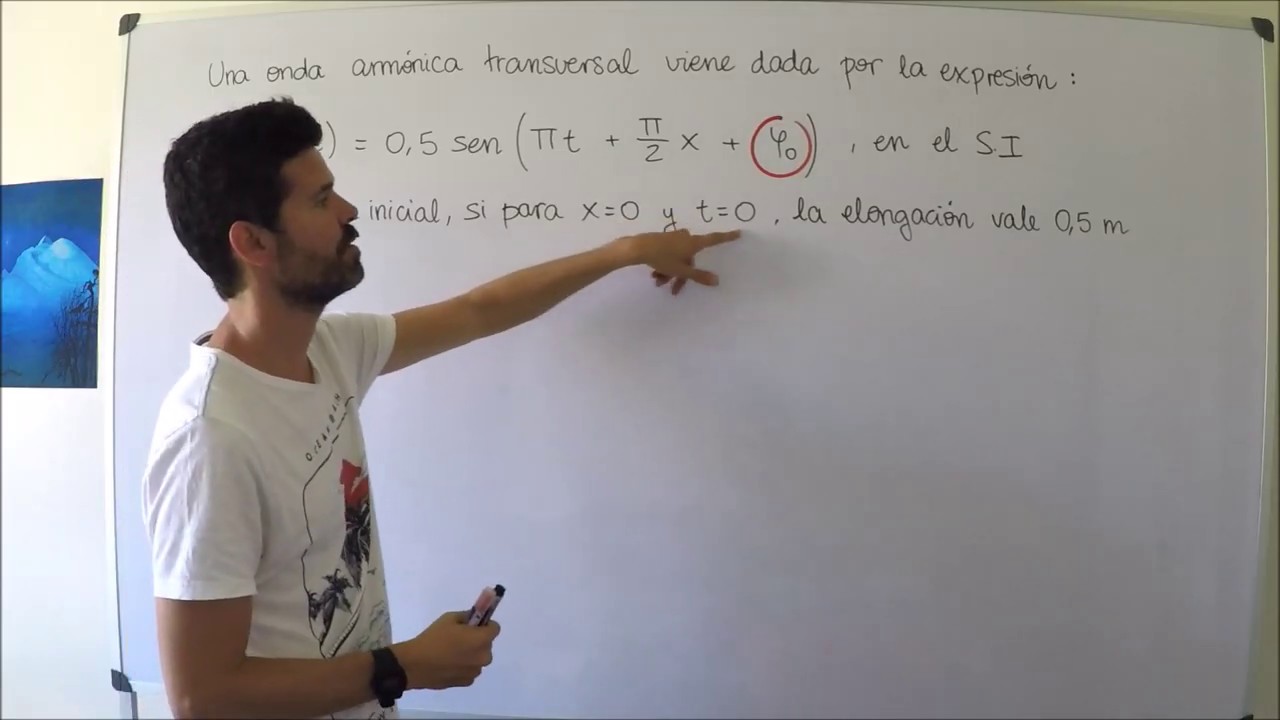 como calcular la fase inicial de una onda