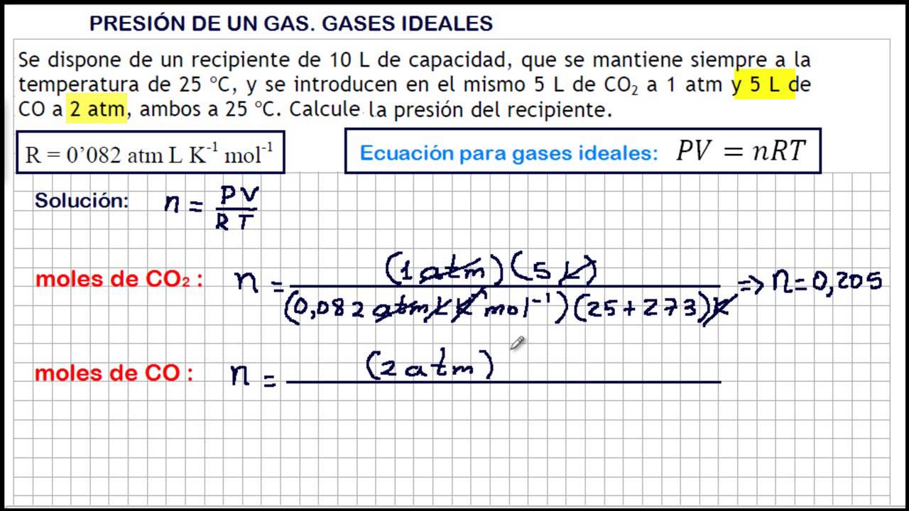 como se define la presion de un gas