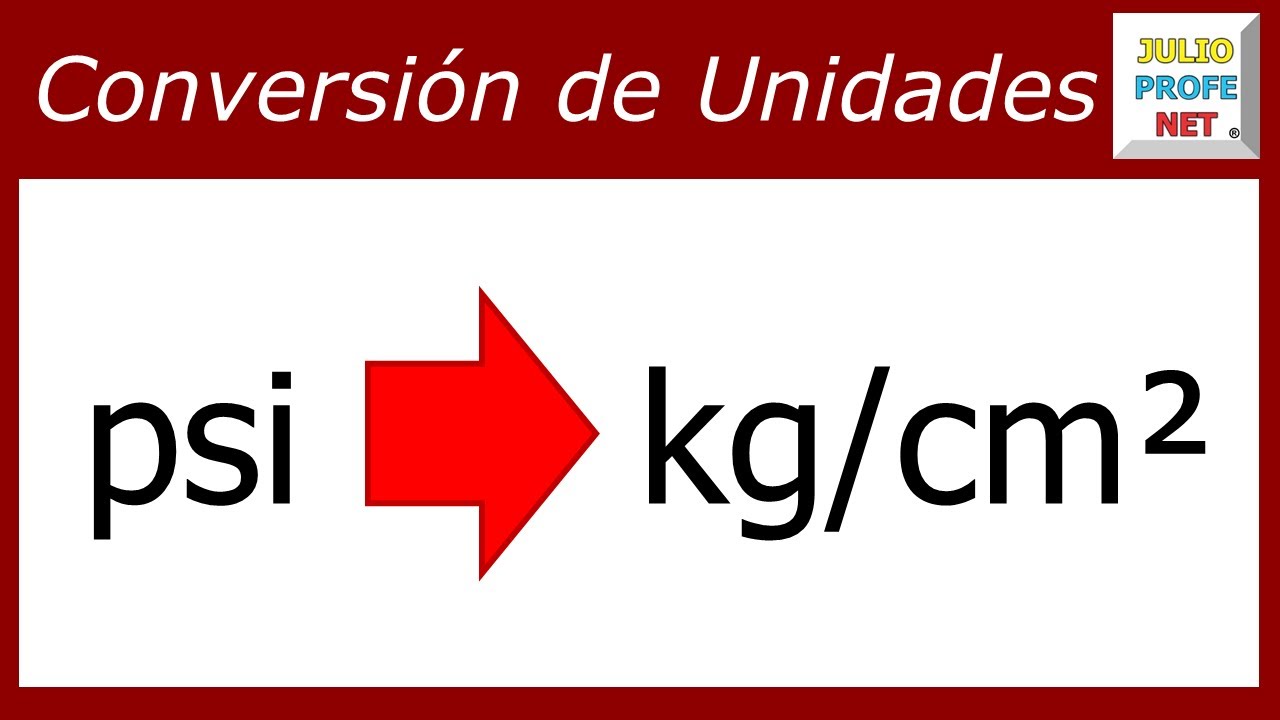 conversion de unidades de presion psi