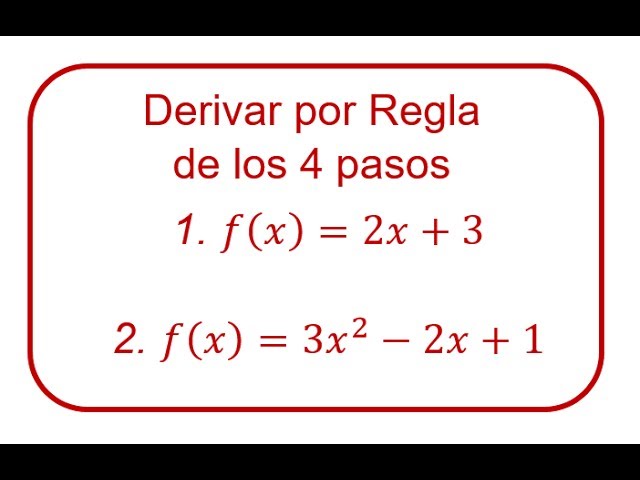 derivada formula de los 4 pasos