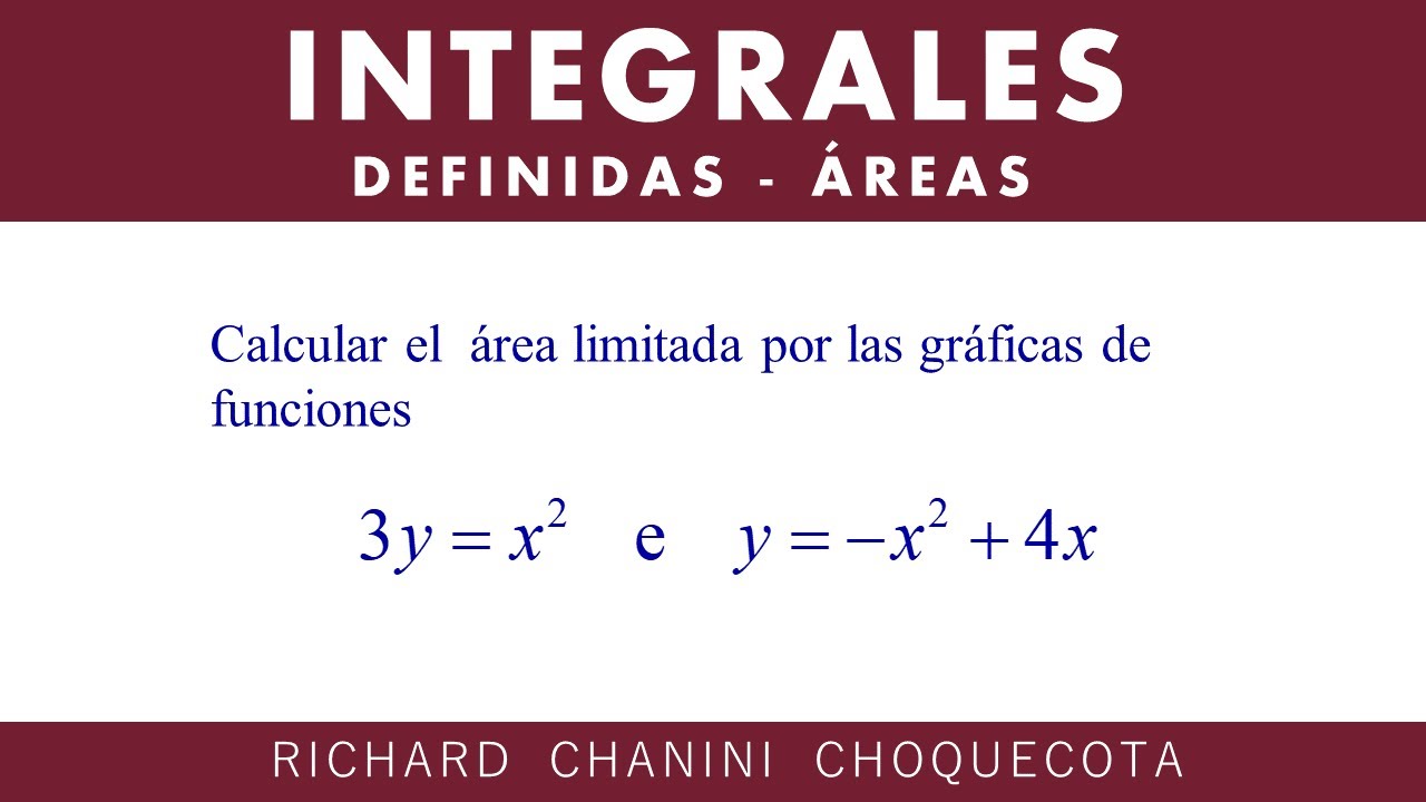 determinar el area de la region limitada por las graficas