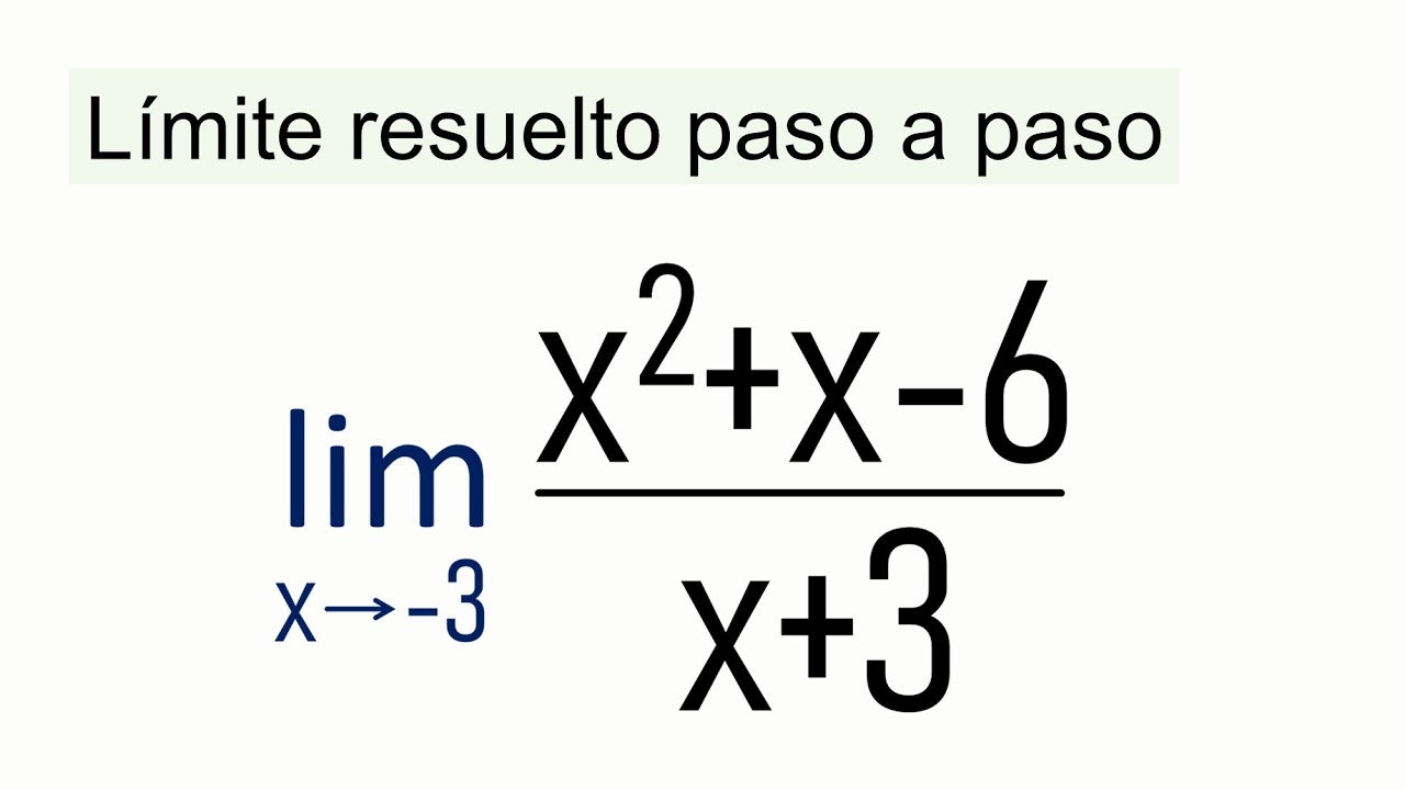 determinar el valor limite de una funcion
