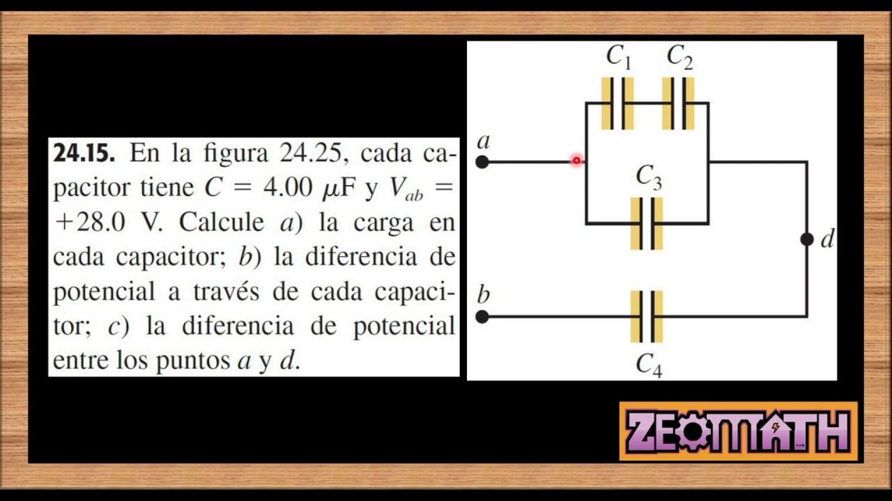 en la figura se ilustra un sistema de cuatro capacitores