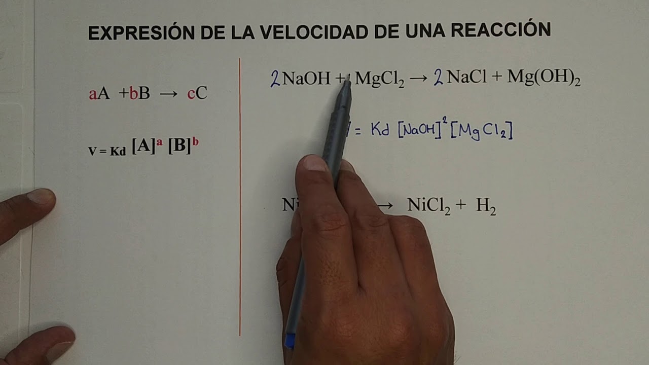 es la expresión matemática de una reacción
