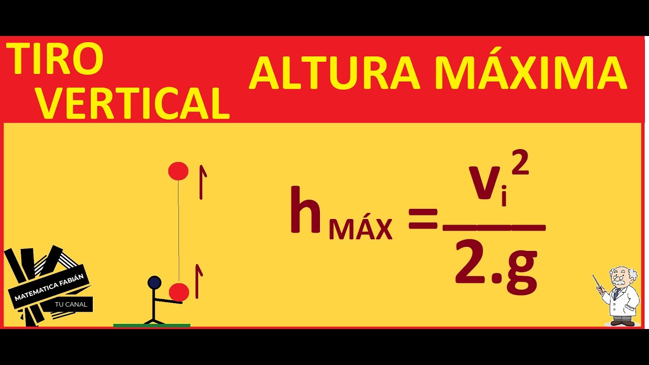 formula de altura maxima en tiro vertical