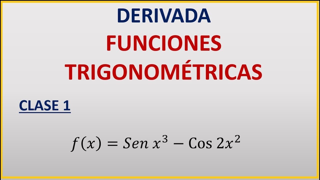 formulas de derivadas seno y coseno