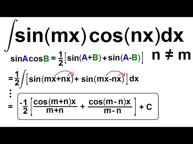integral of sin nx cos mx
