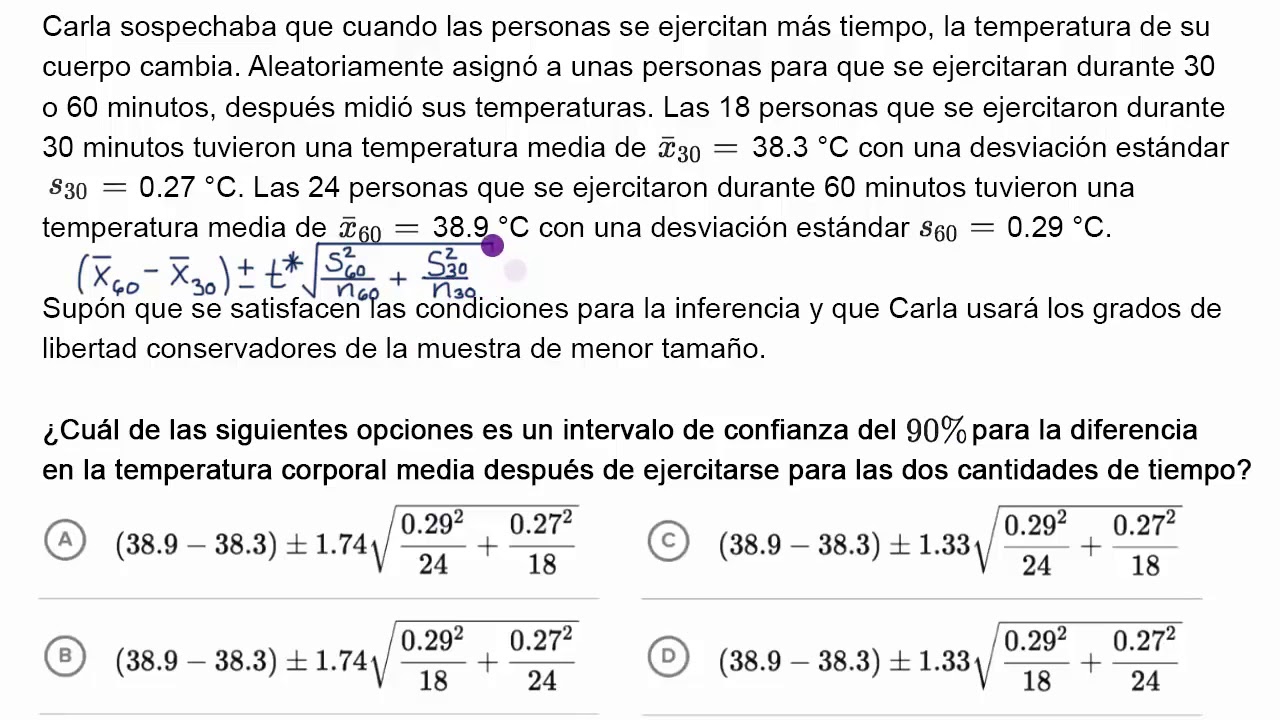 intervalos de confianza para diferencia entre medias