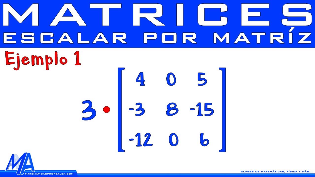 multiplicación de matrices por un escalar