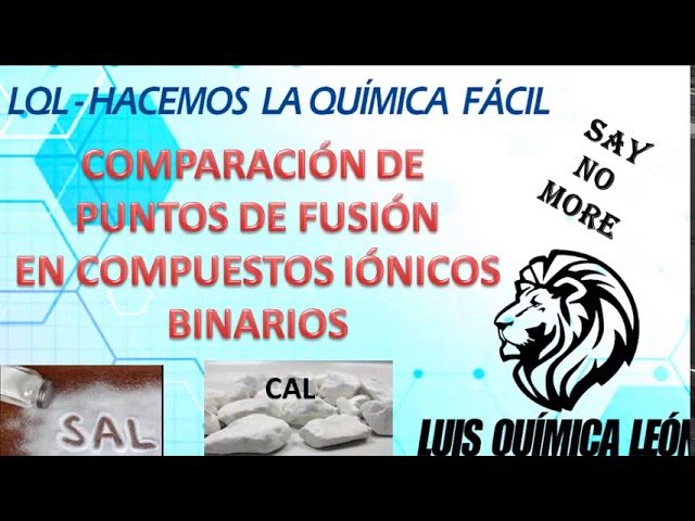 punto de fusion del enlace ionico