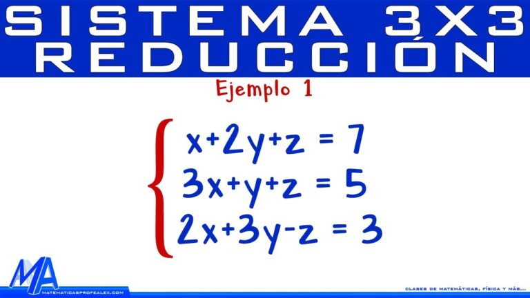 Sistema de tres ecuaciones lineales con tres incógnitas: una guía