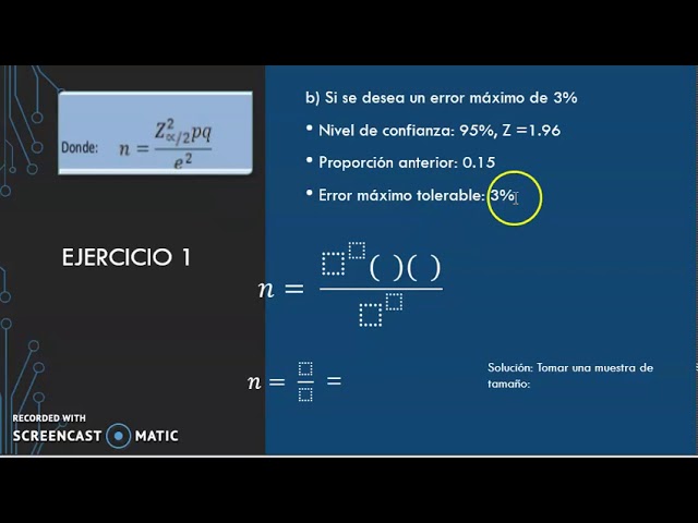 tamaño de muestra para una proporcion
