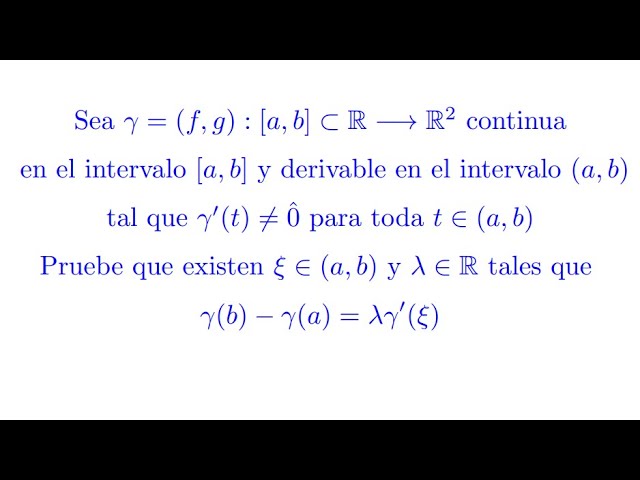 teorema del valor medio para funciones de varias variables