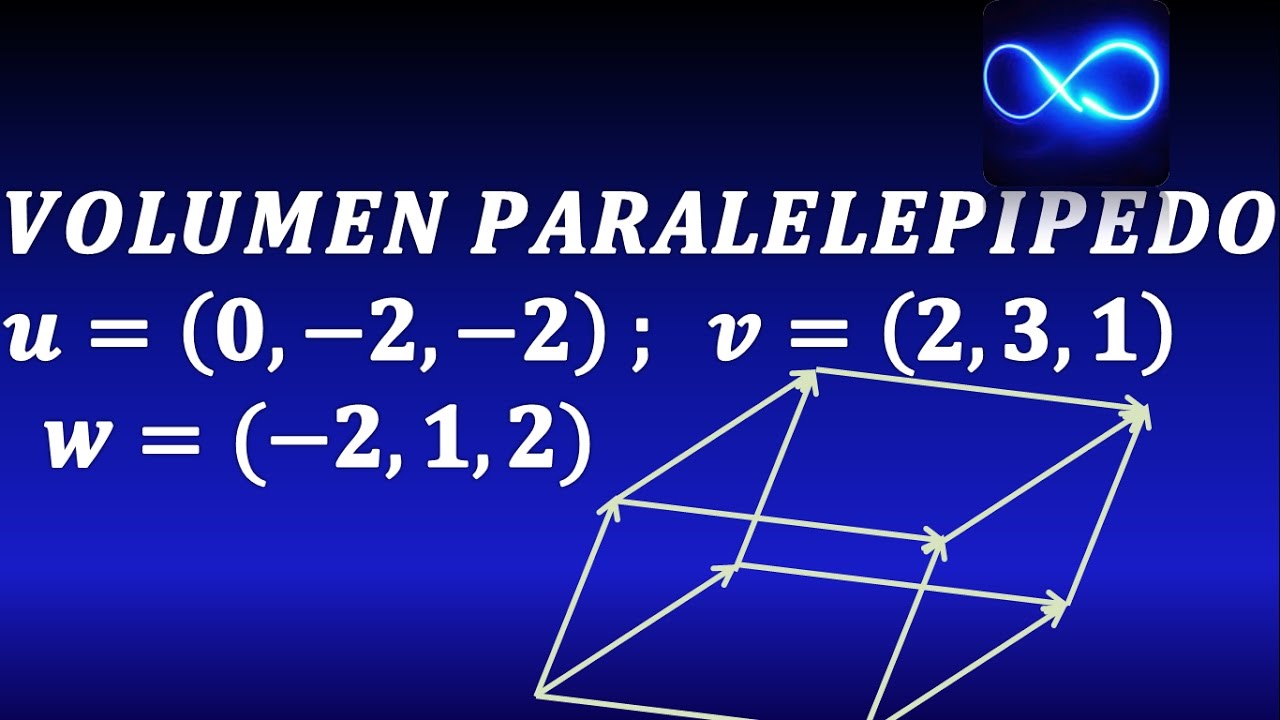 volumen de un paralelepipedo formula vectores