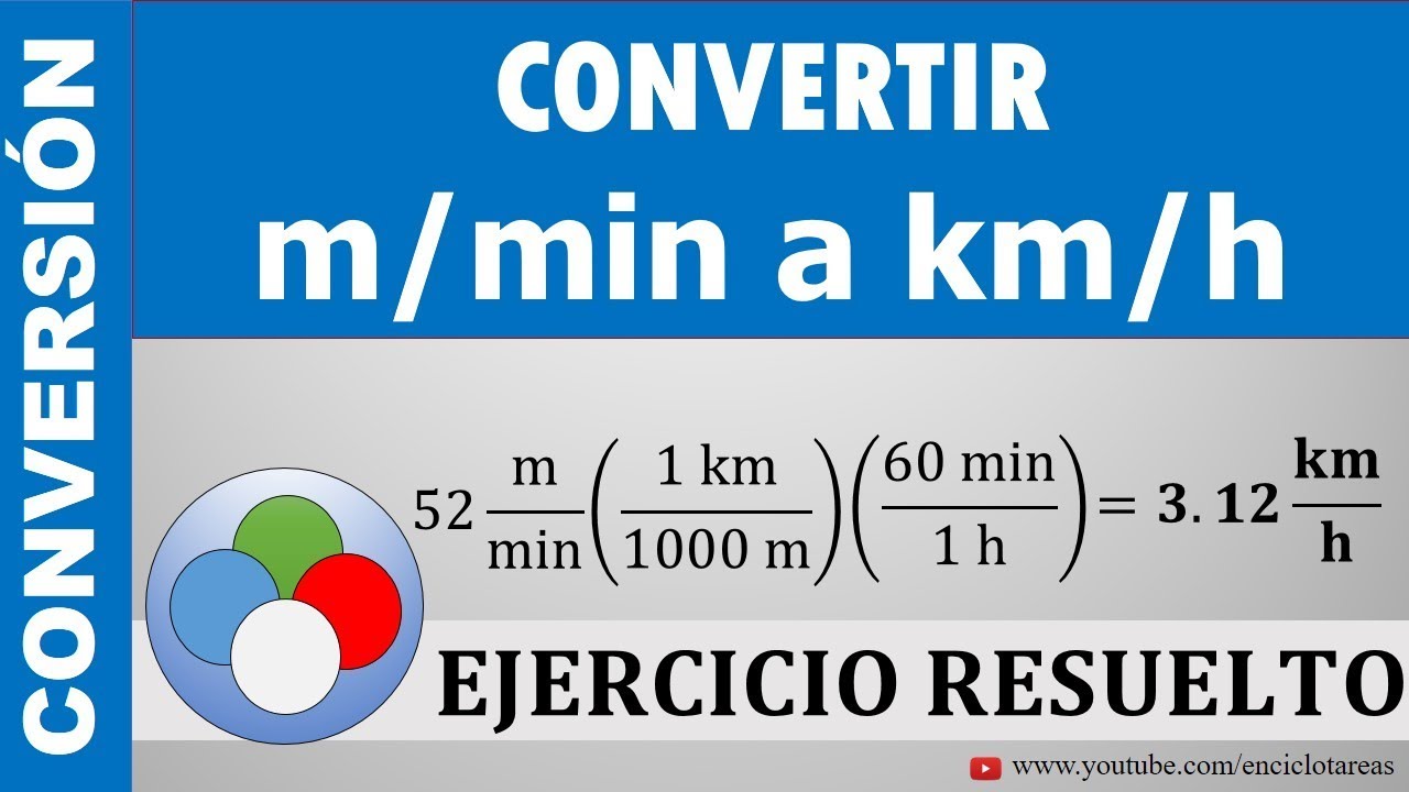50 m min a km h