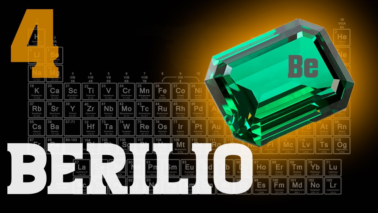 atomo de berilio y sus partes