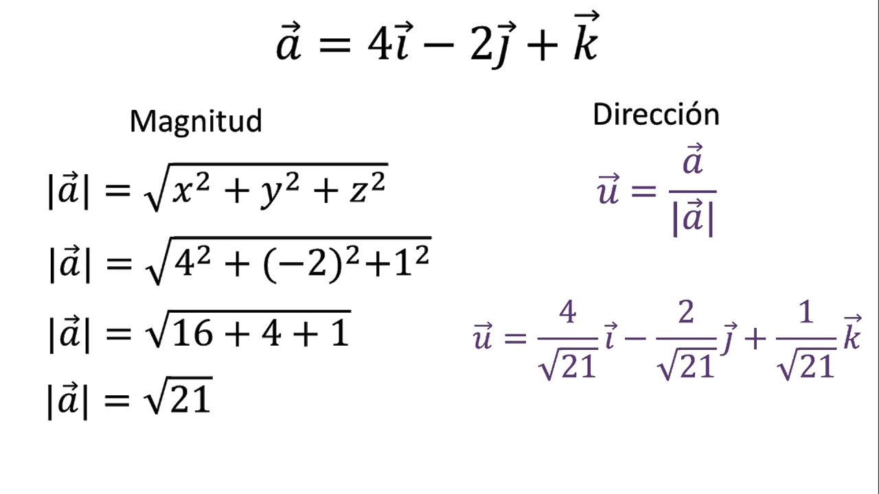 calcular la magnitud de un vector en r3
