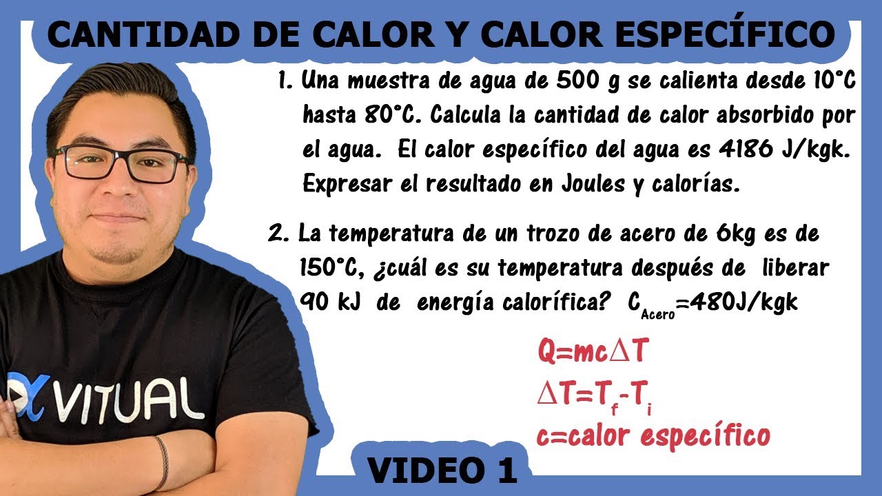 calor especifico del agua en kcal kg c