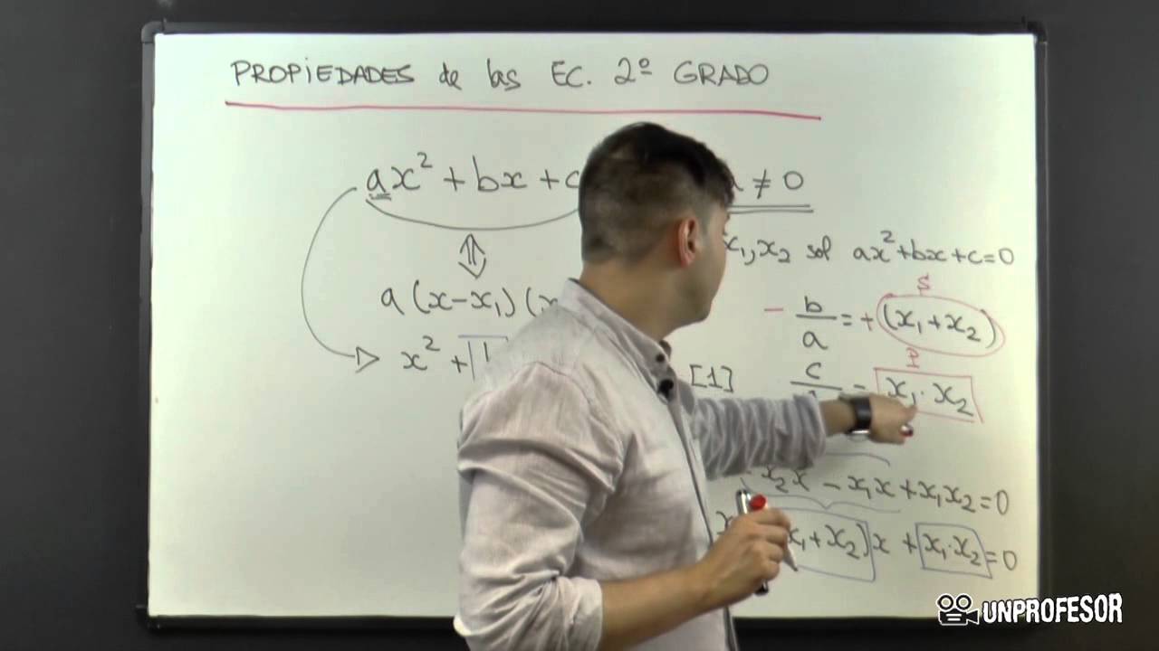 caracteristicas de una ecuacion de segundo grado