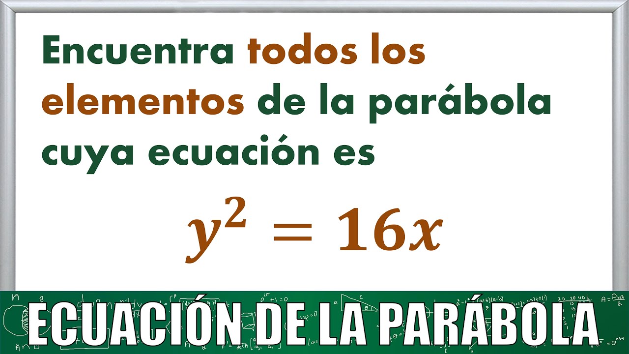 como sacar parametro de una parabola