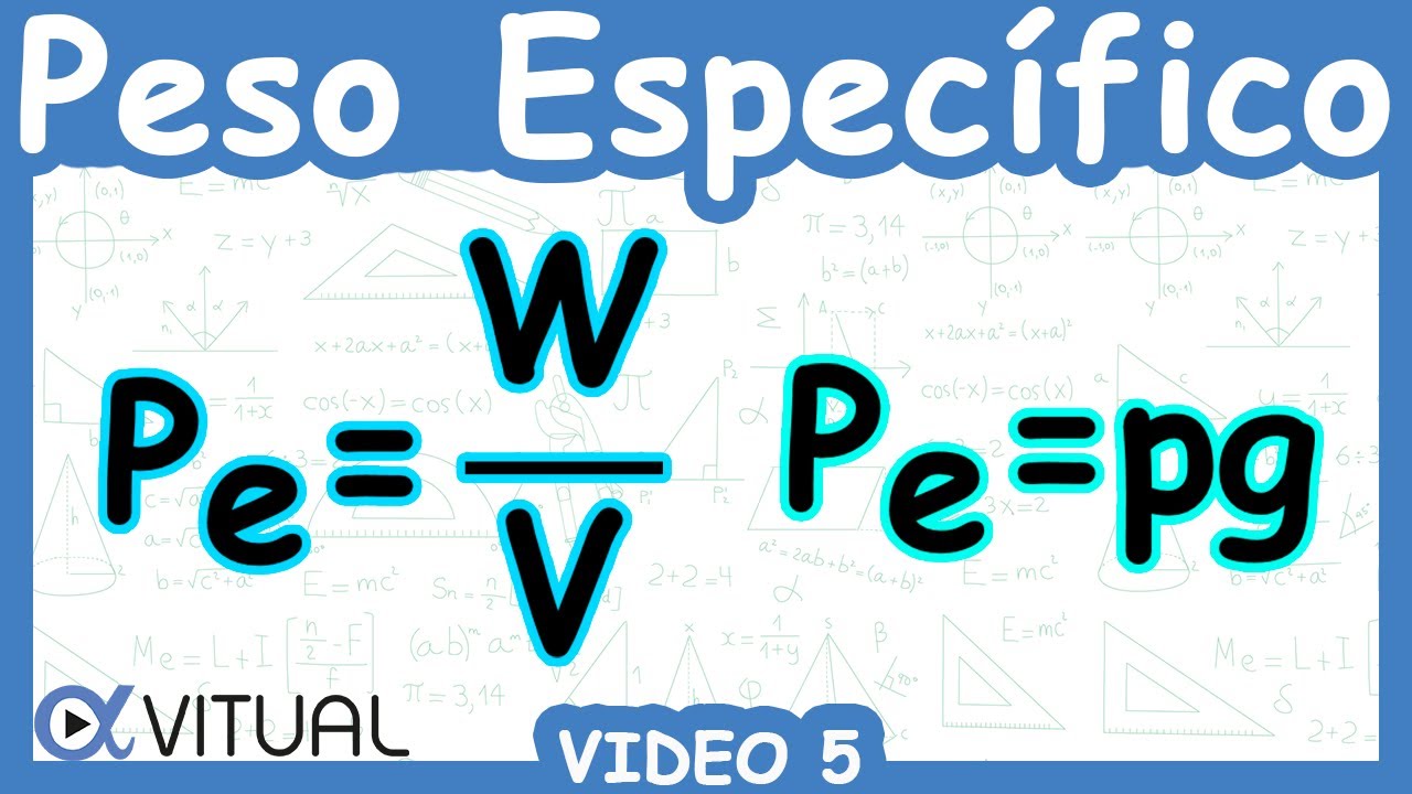 como se representa el peso especifico