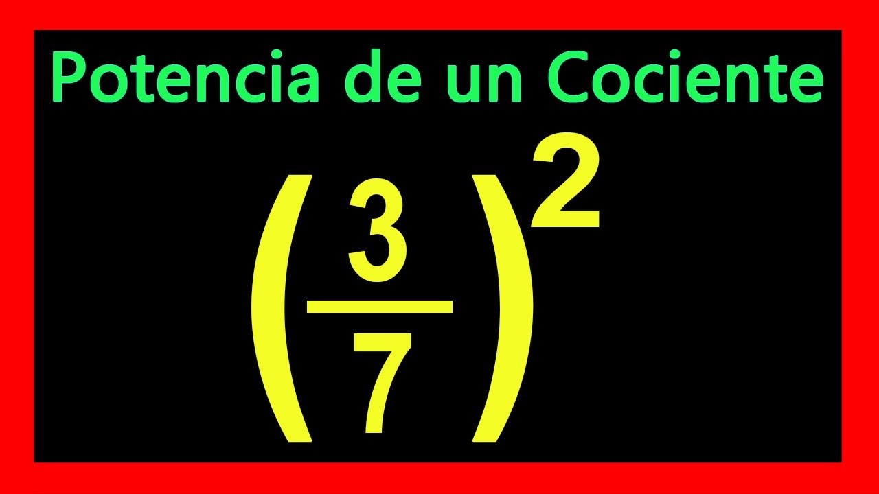 cual es el cociente de una potencia