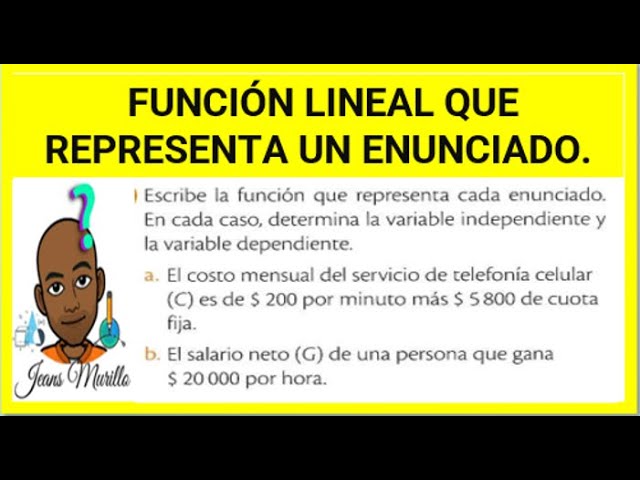 escribe la funcion que representa cada enunciado