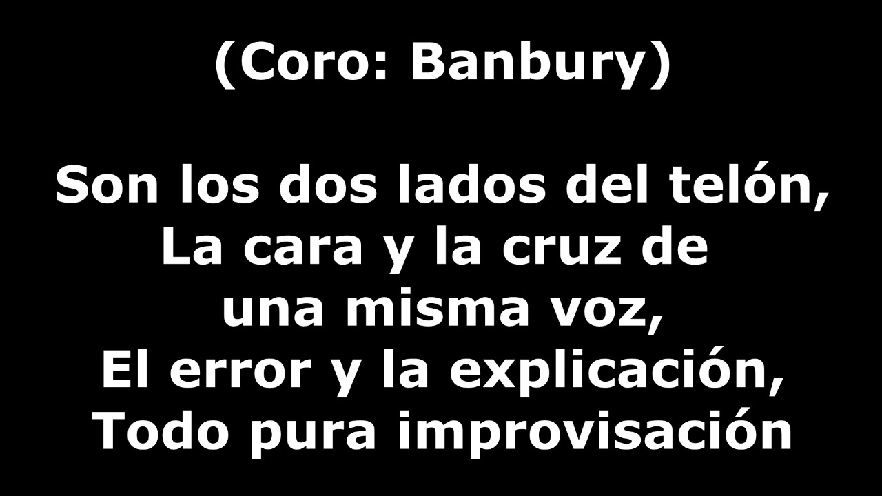 los dos lados del telon letra