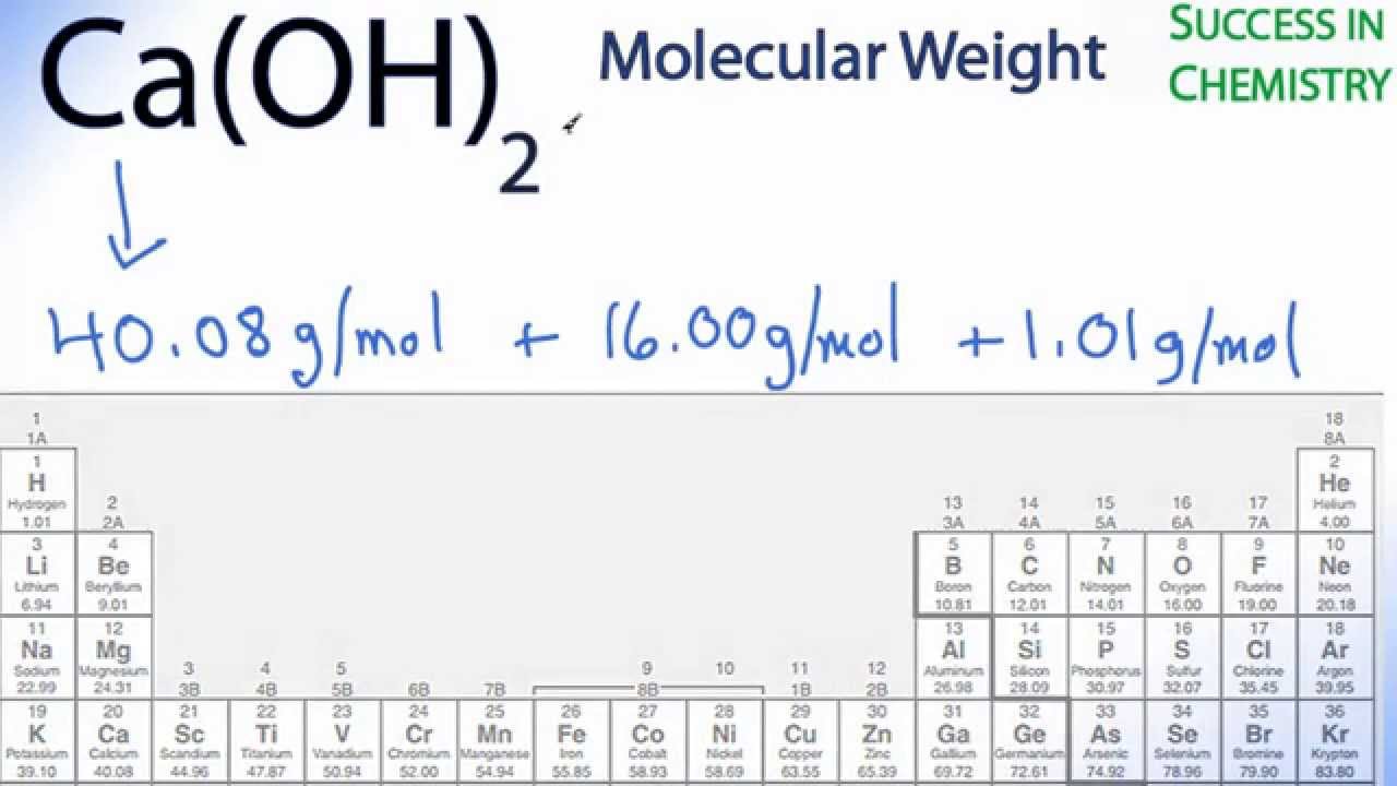 masa molecular de ca oh 2