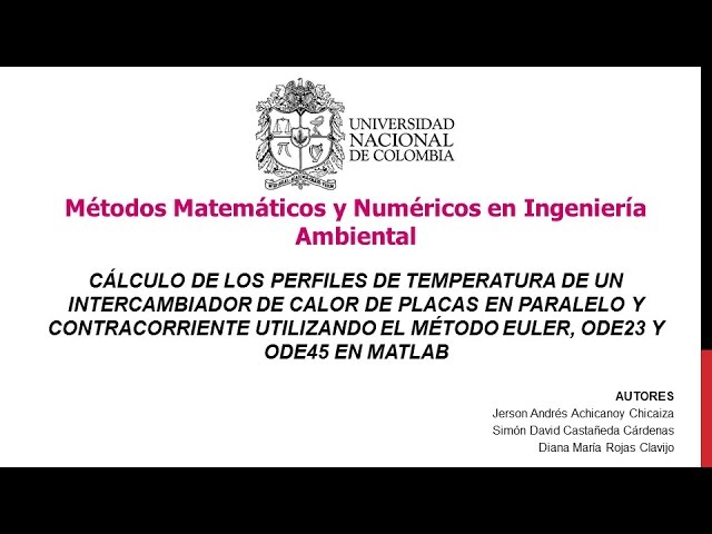 perfil de temperatura intercambiador de calor