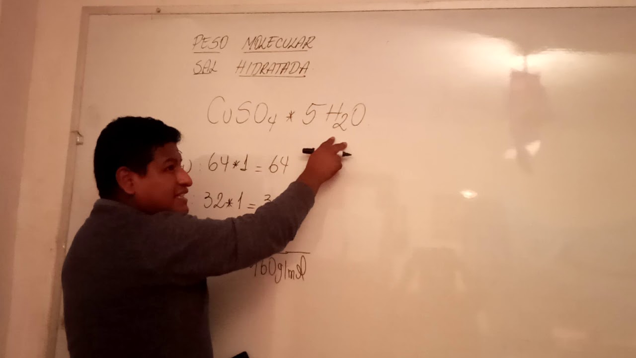 peso molecular del sulfato de cobre