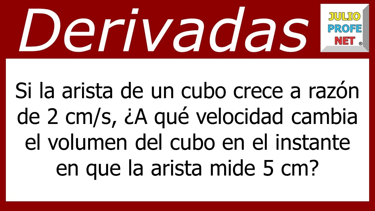 problemas de razon de cambio instantanea