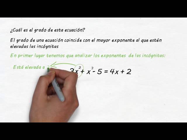 que determina el grado de una ecuacion