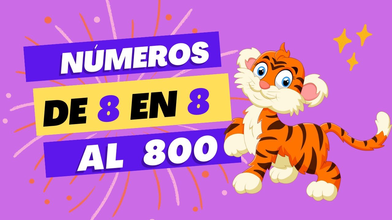 serie numerica de 8 en 8 al 800
