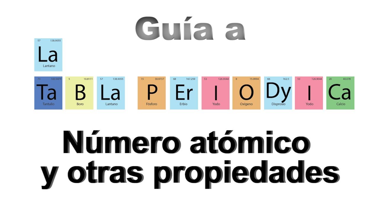 tabla periodica clasificación de los elementos por número atómico