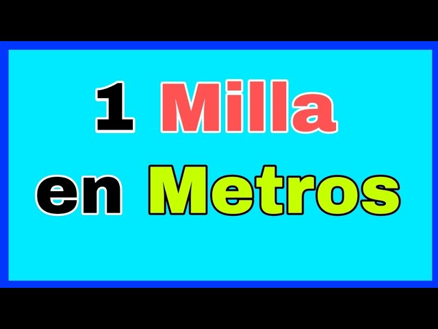un metro a cuantas millas equivale