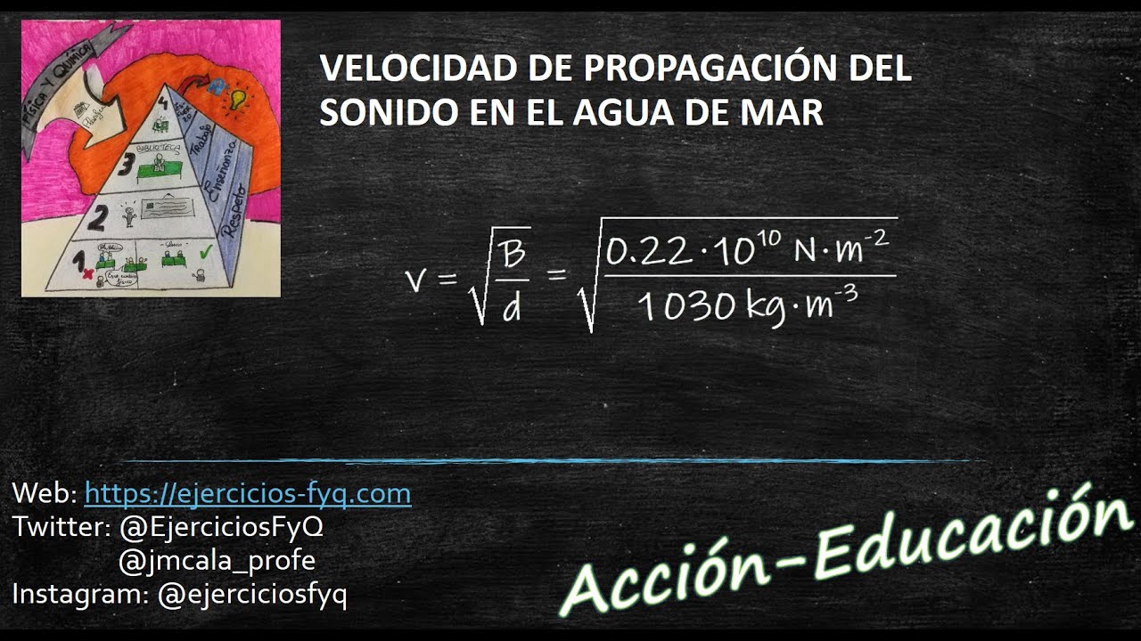 velocidad del sonido en el agua de mar