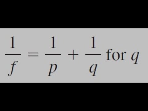 1 p 1 q 1 f solve for q