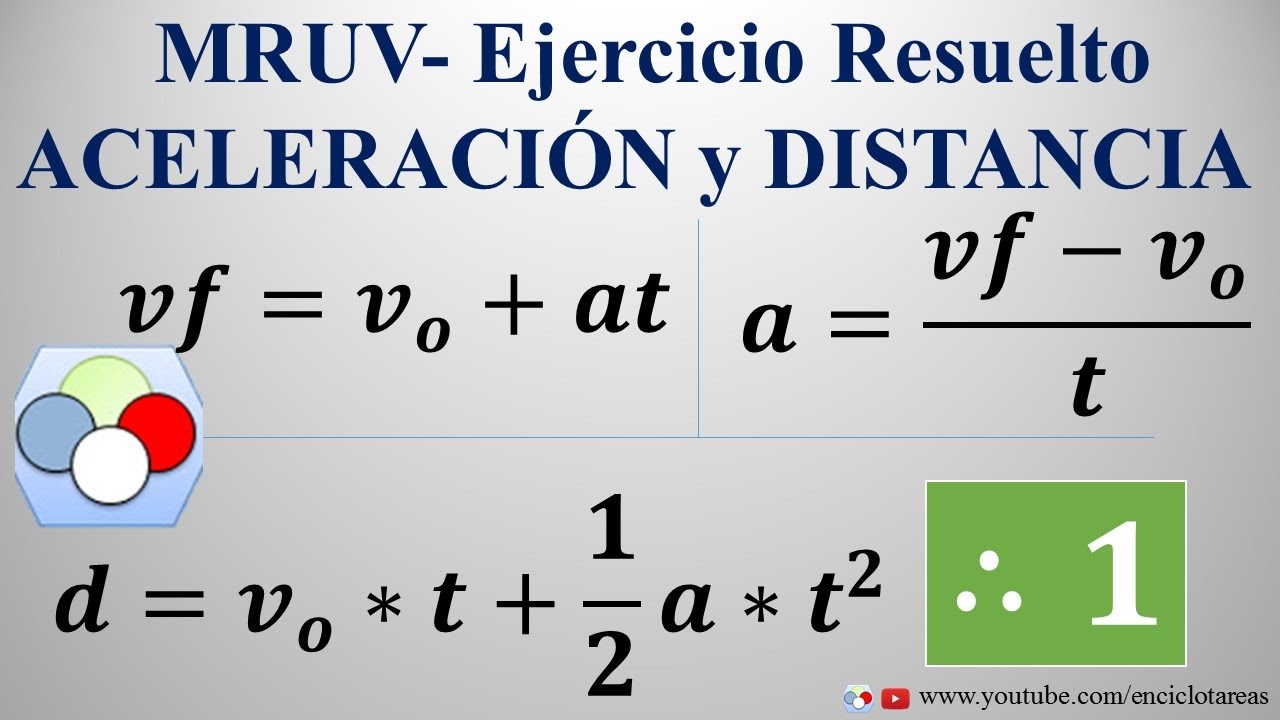 calcular distancia con aceleración y tiempo