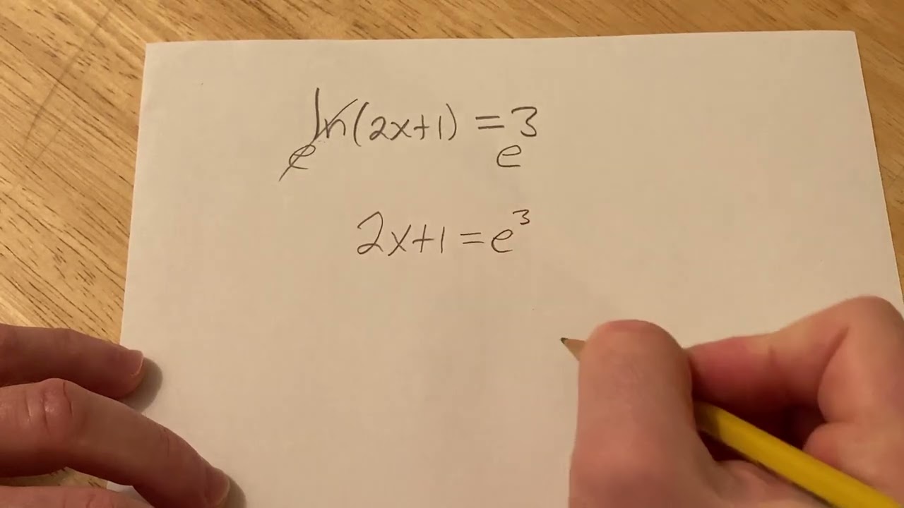 como despejar un ln de una ecuacion