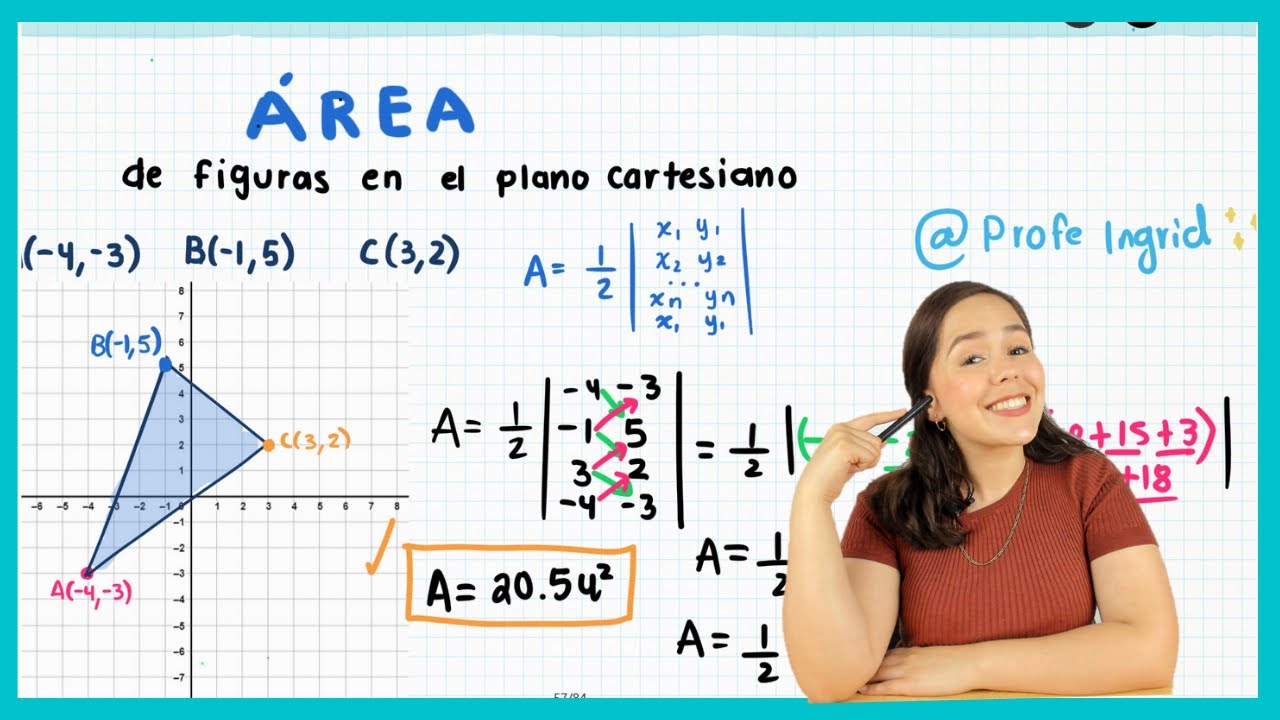 como sacar el area en un plano cartesiano
