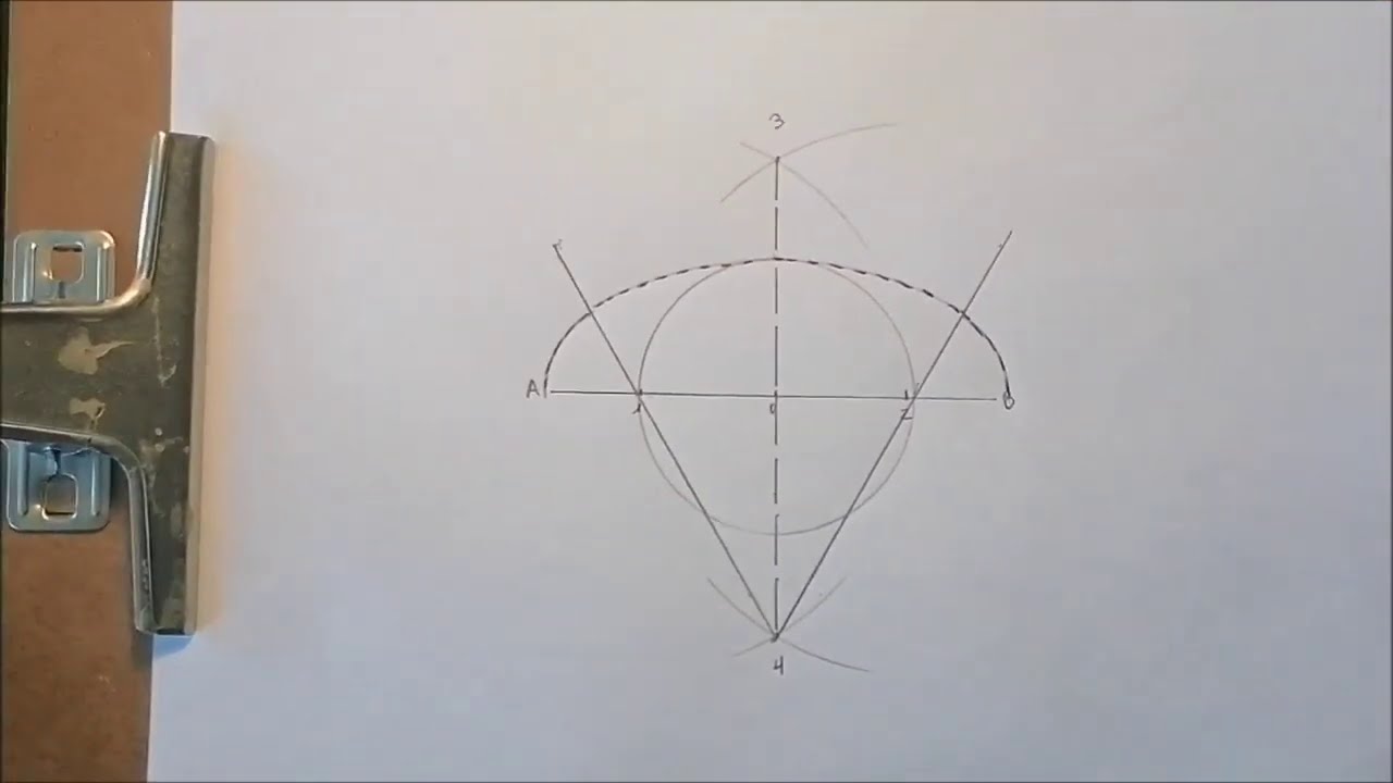 como trazar un arco de 3 puntos
