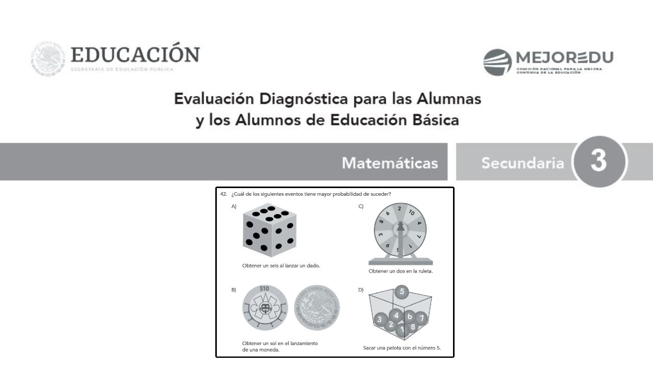 cual de los siguientes eventos tiene mayor probabilidad de suceder