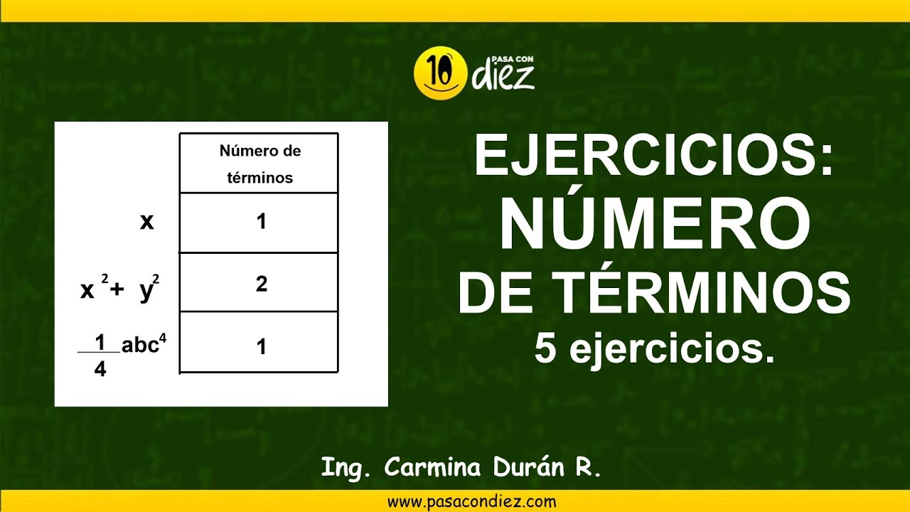 cuantos terminos tiene una expresion algebraica