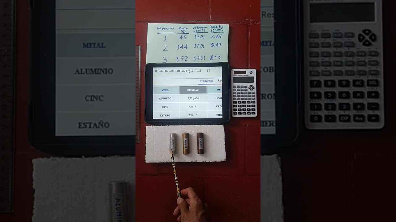 densidad de metales en kg m3